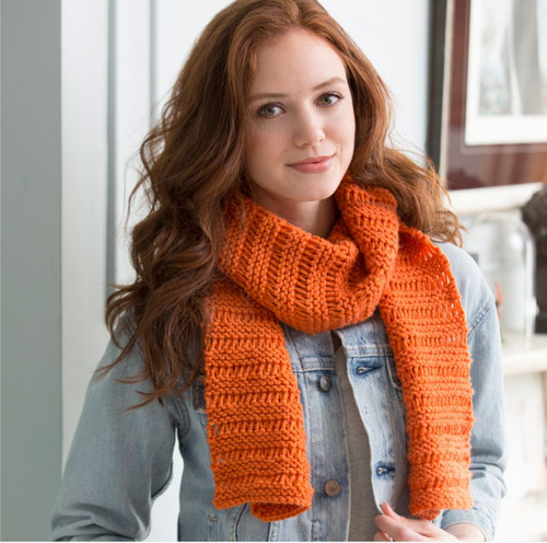 Garter Drop-Stitch Scarf