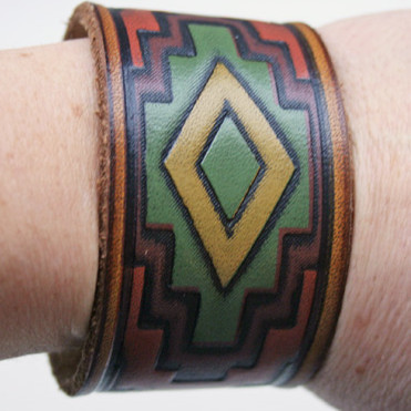 Southwestern Leather Belt Cuff