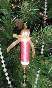 Thread Spool Christmas Angel Ornament