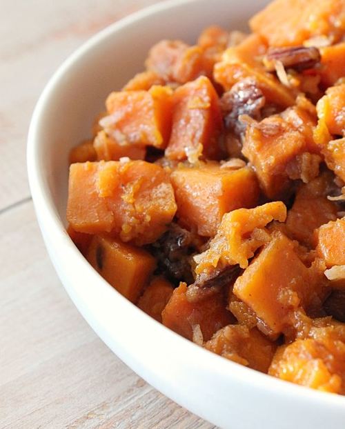 Slow Cooker Coconut Pecan Sweet Potatoes