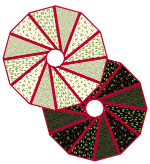 QuiltWoman.com Modern Two-Sided Tree Skirt & Pattern