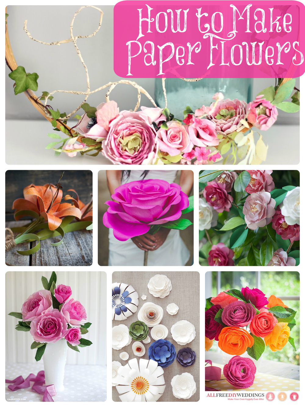 How to Make Paper Flowers: 40 DIY Wedding Ideas | AllFreeDIYWeddings.com