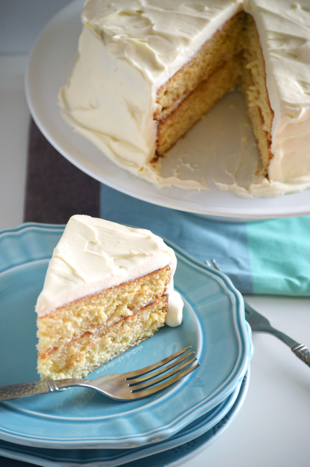 Eggnog Cake with White Chocolate Frosting Eggnog Cake with White Chocolate Frosting