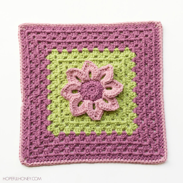 Water Lily Crochet Granny Square Pattern