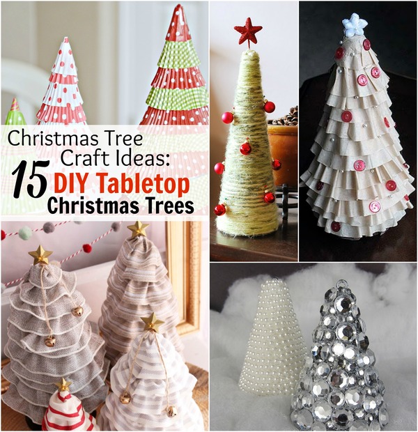  Christmas Tree Craft Ideas: 15 DIY Tabletop Christmas Trees