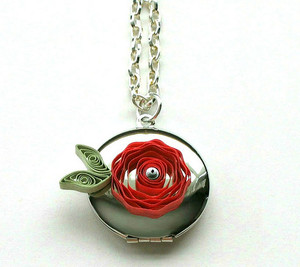 Lovely Rose Locket | AllFreeJewelryMaking.com