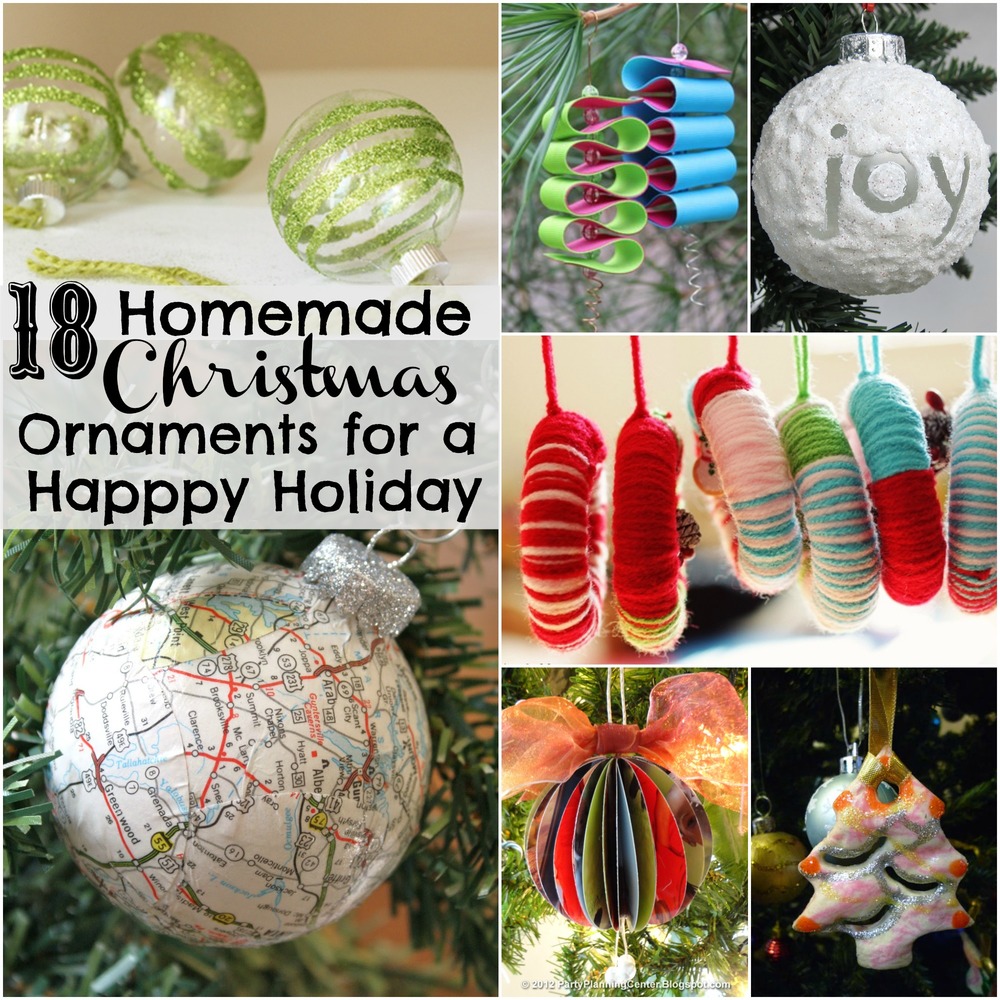 18 Homemade Christmas Ornaments for a Happy Holiday  18 Homemade Christmas Ornaments for a Happy Holiday