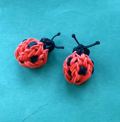 3D Ladybug Rainbow Loom Charm