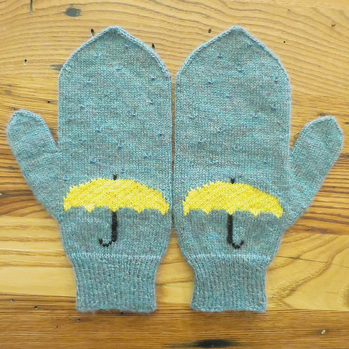 April Showers Mittens