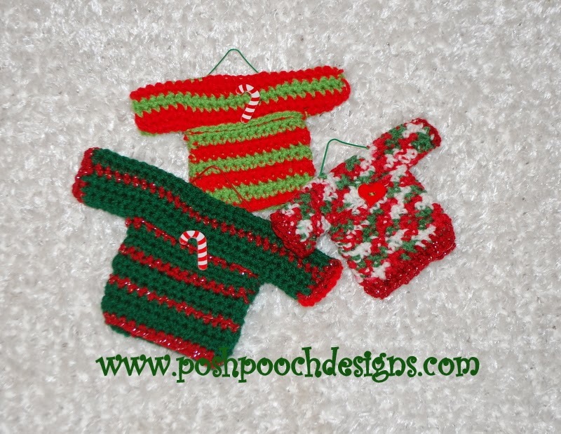 crochet sweater ornament