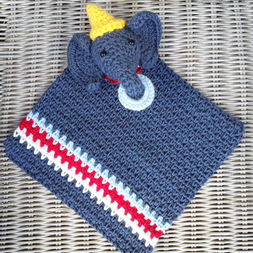 Circus Elephant Crochet Lovey
