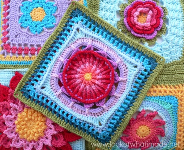 Prince Protea Crochet Granny Square