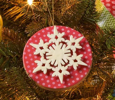 Perfectly Cute Paper Mache Snowflake Ornament
