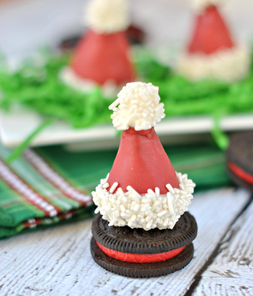 Adorable Santa Hat Oreo Balls