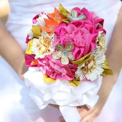 Diy Fabric Wedding Bouquet Allfreediyweddings Com