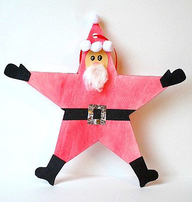 Santa Star Christmas Ornament