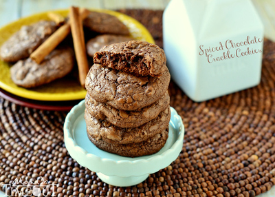 Spiced Chocolate Crackle Cookies