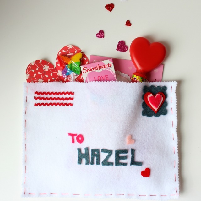 Crazy Cute Hand-Sewn Valentine Envelope