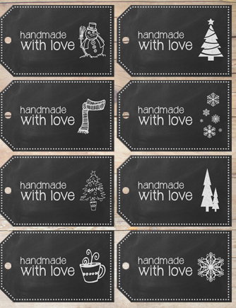 Printable Chalkboard Gift Tags