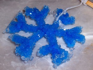 DIY Crystallized Snowflakes