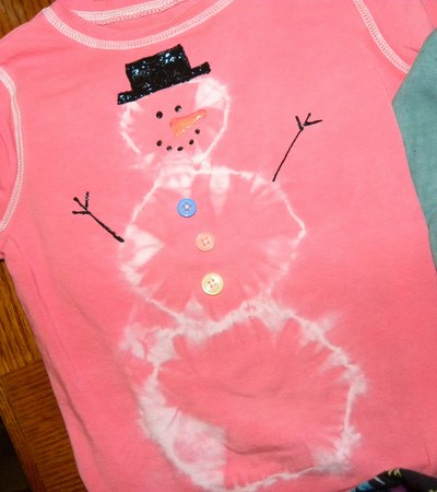 Tie Dye Snowman Shirt