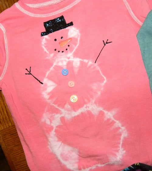 white snowman shirt