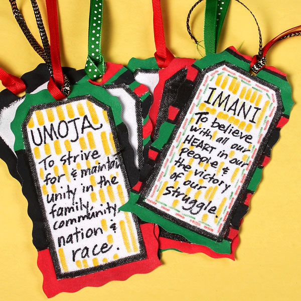 Homemade Kwanzaa Gift Tags