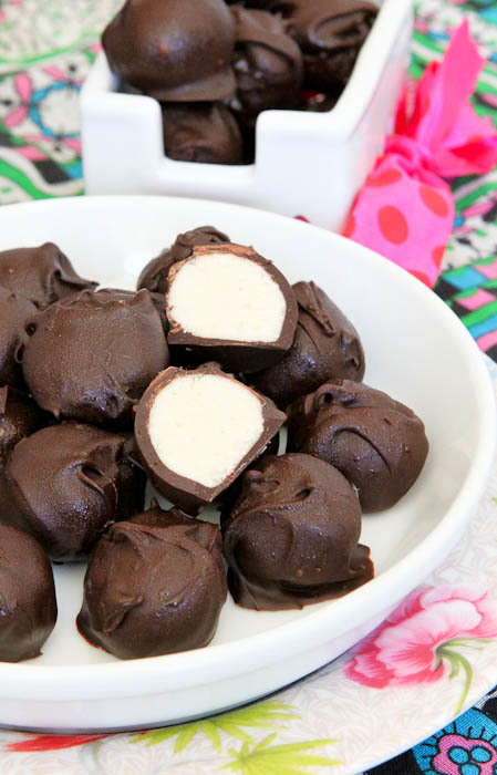 No Bake Vanilla Cake Batter Chocolate Truffles