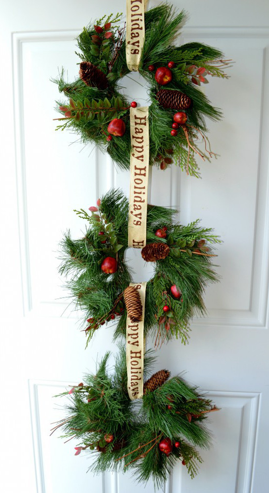 Hanging Wreath Trio Allfreeholidaycrafts Com