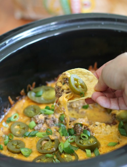 7-Layer Slow Cooker Bean Dip