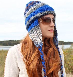 Striped Earflap Hat