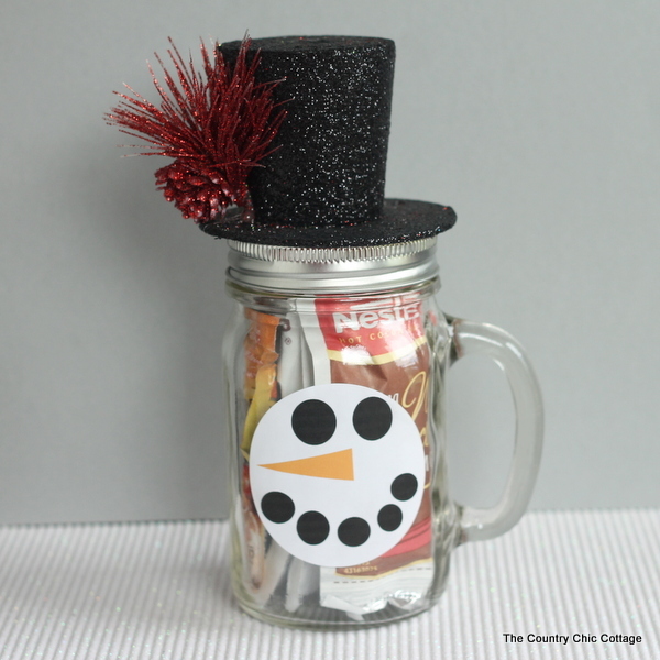 Easy Snowman Jar Gift