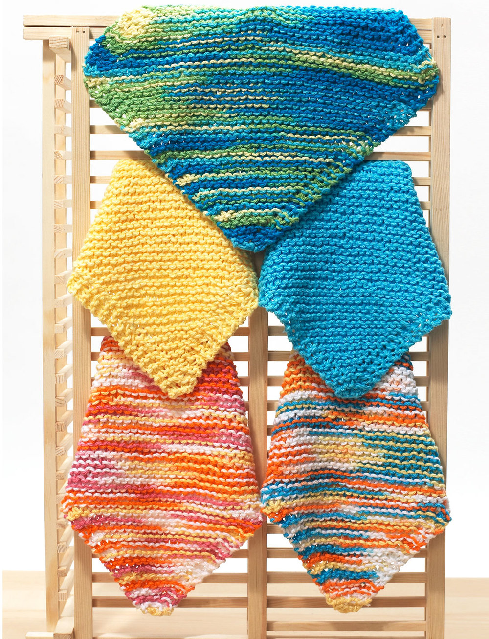 Easy Knit Dishcloth Pattern [Diagonal Knit Dishcloth for ...