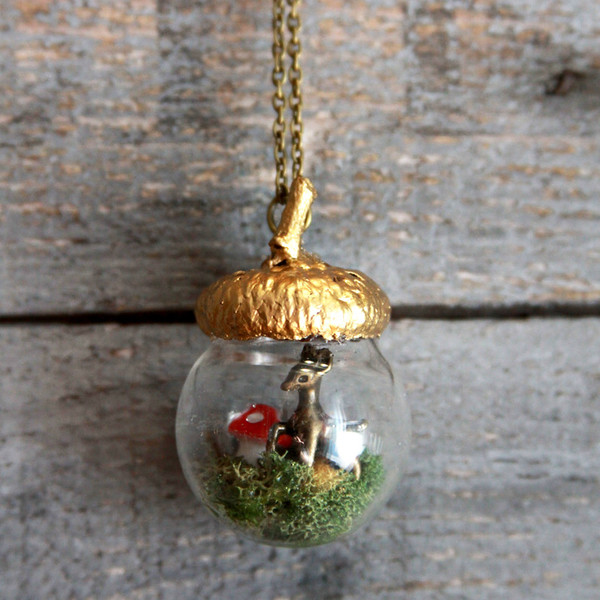 Sweet Woodland Acorn Necklace