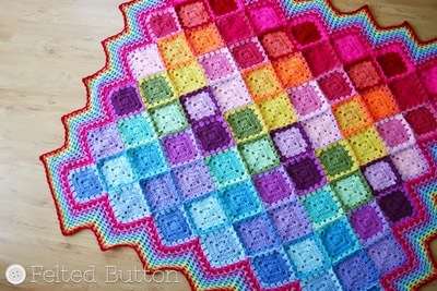 Happy Harlequin Crochet Afghan