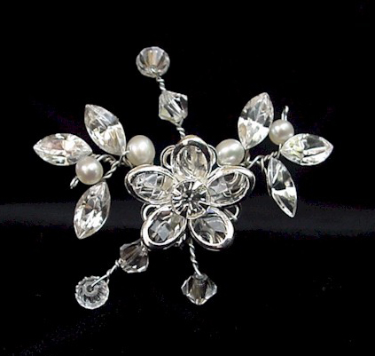 Elegant Swarovski and Pearl Carin Hairpins