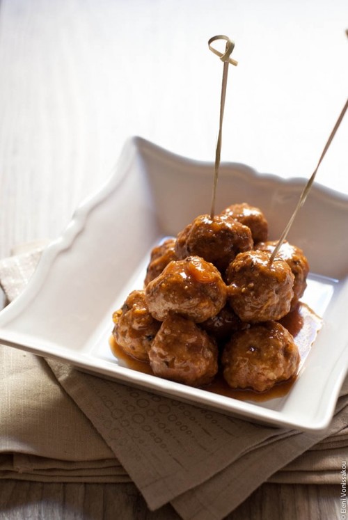 Apricot BBQ Party Meatballs