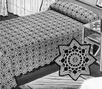 1940 Delicate Snowflake Crochet Blanket