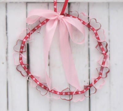 Precious Toilet Paper Roll Hearts Wreath