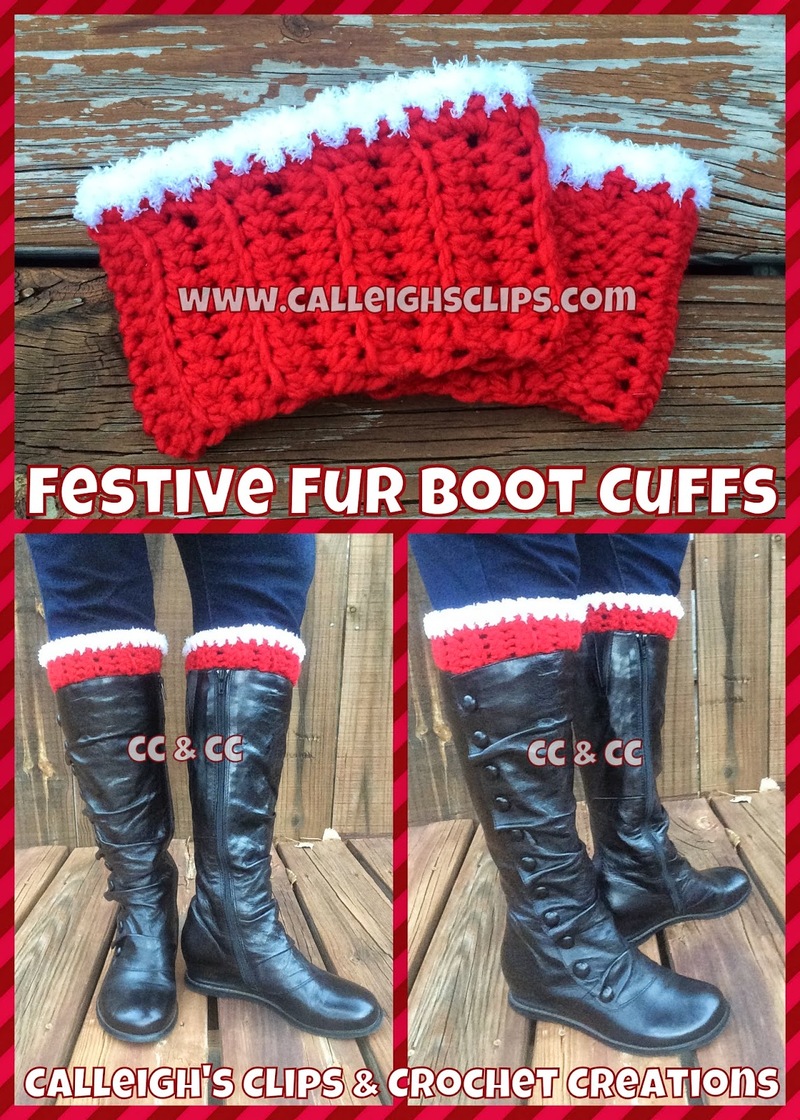 Festive Fur Boot Cuffs