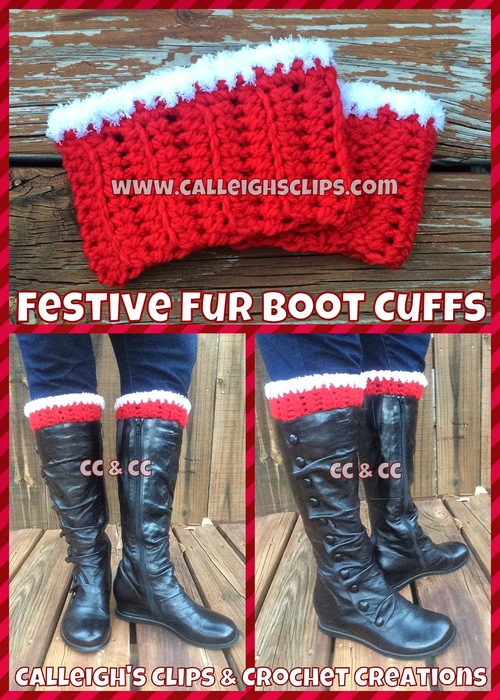 Festive Fur Boot Cuffs