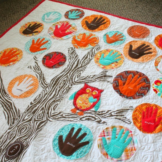 Adorable Applique Family Tree Quilt