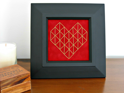 Embroidered Heart Valentine's Day Decor