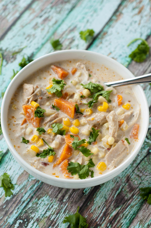 Creamy Chicken Corn And Sweet Potato Chowder 1882