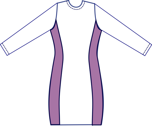 how to draw a long sleeve dress Floor length dress long puff sleeve waist tie technical flat sketch vector illustration