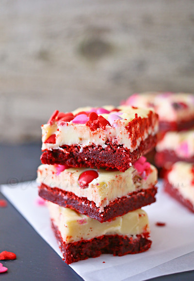 Valentine Red Velvet Brownies