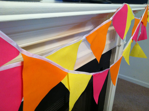 Colorful Fabric Pennant Banner