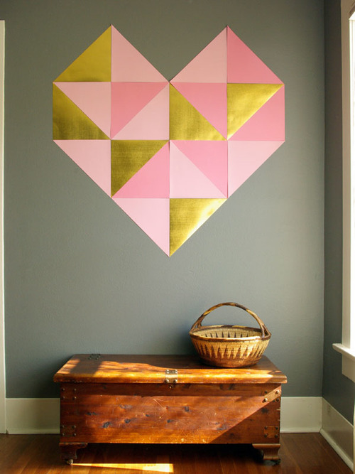 Geometric Heart Wall Art