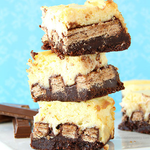 Kit Kat Cheesecake Brownies