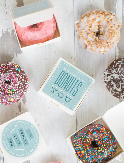 "Donuts Over You" Printable Valentine